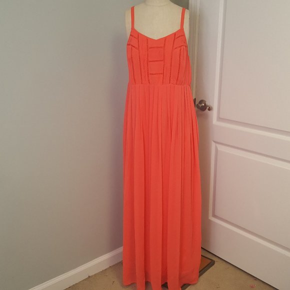 torrid Dresses & Skirts - Torrid 00 Coral Sway Chiffon Maxi Dress